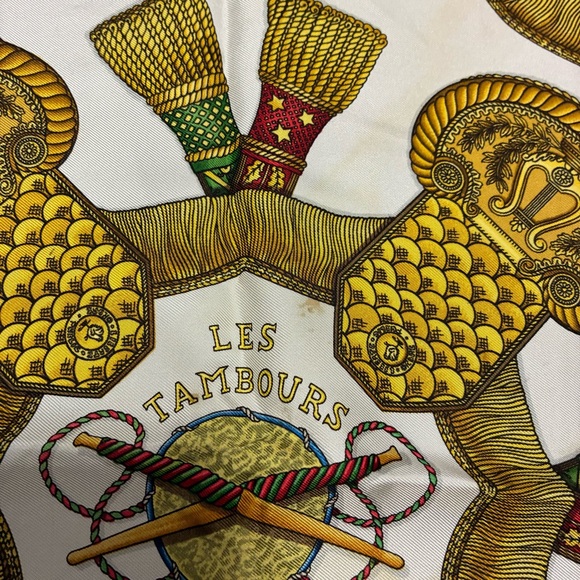 Hermes Les Tambours Silk Square Scarf - Picture 9 of 11